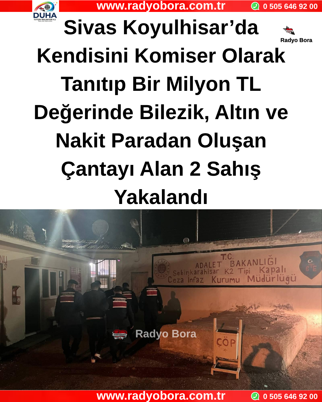 Sivas Koyulhisar’da dolandırırcılık Radyo Bora