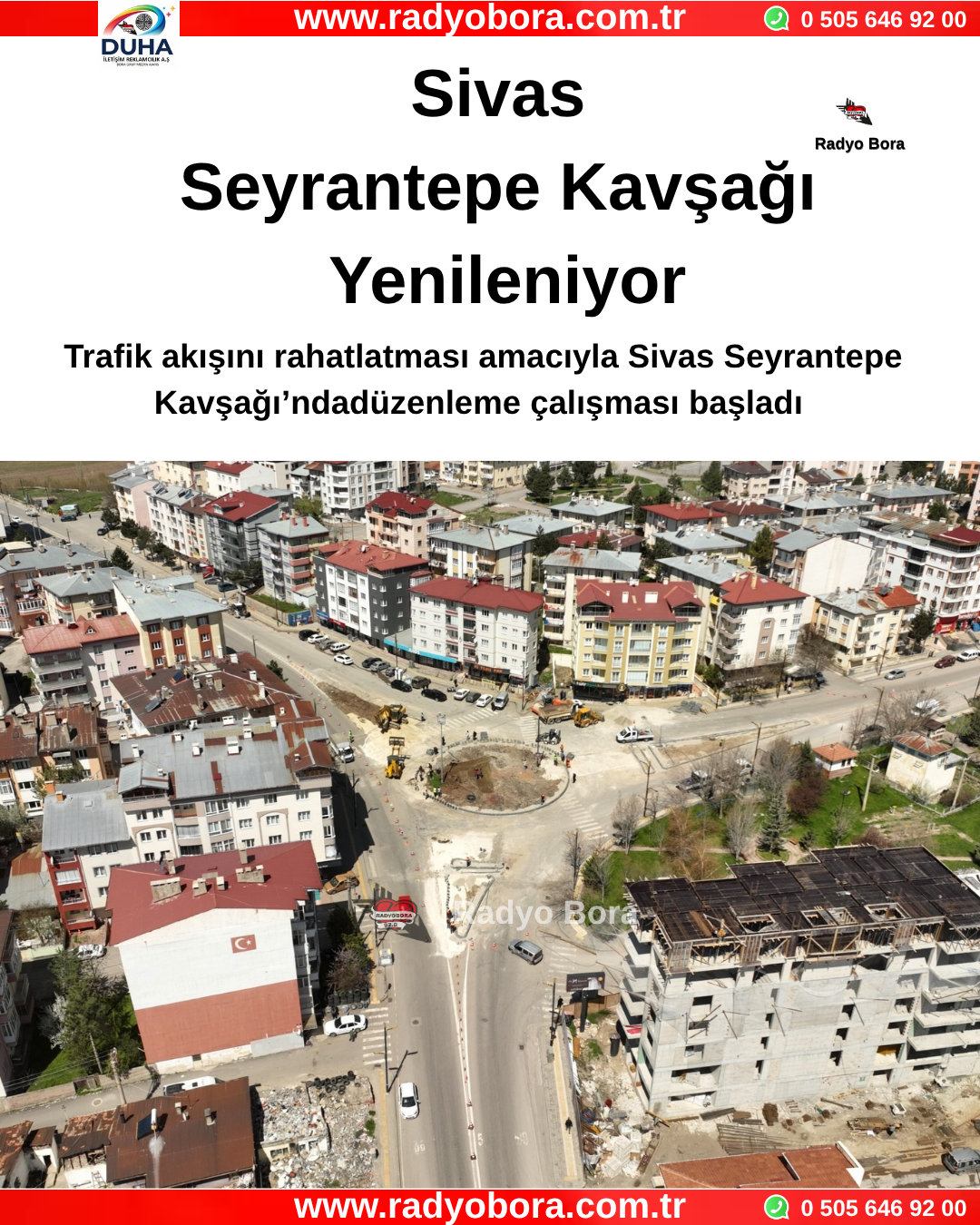 Sivas Seyrantepe Kavşağı Yenileniyor Radyo Bora
