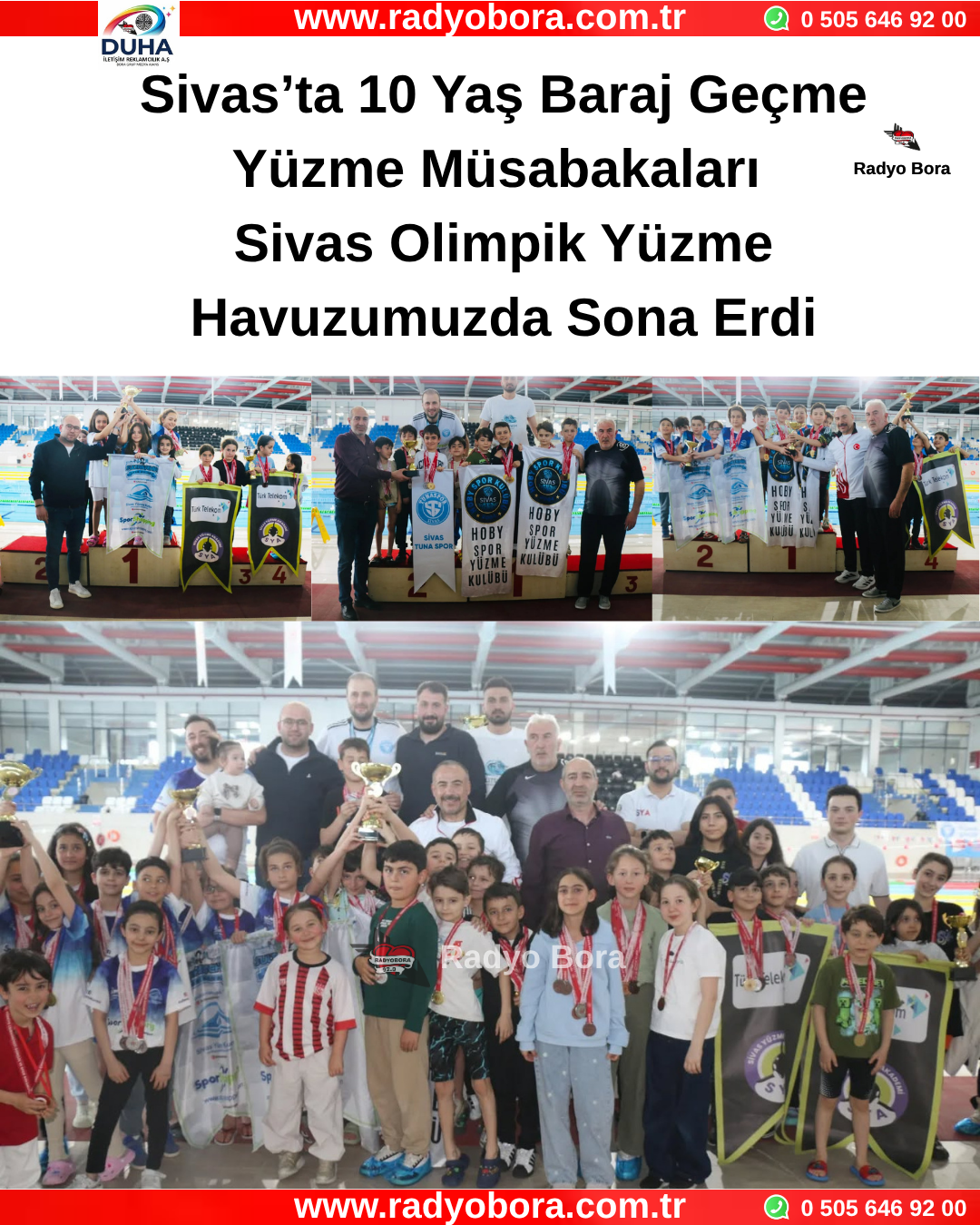 Sivas’ta 10 Yaş Baraj Geçme Yüzme Müsabakaları Sivas Olimpik Yüzme Havuzumuzda Sona Erdi Radyo Bora