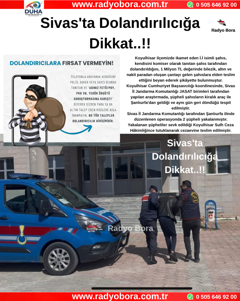 Sivas'ta Dolandırılıcığa Dikkat..!! Radyo Bora