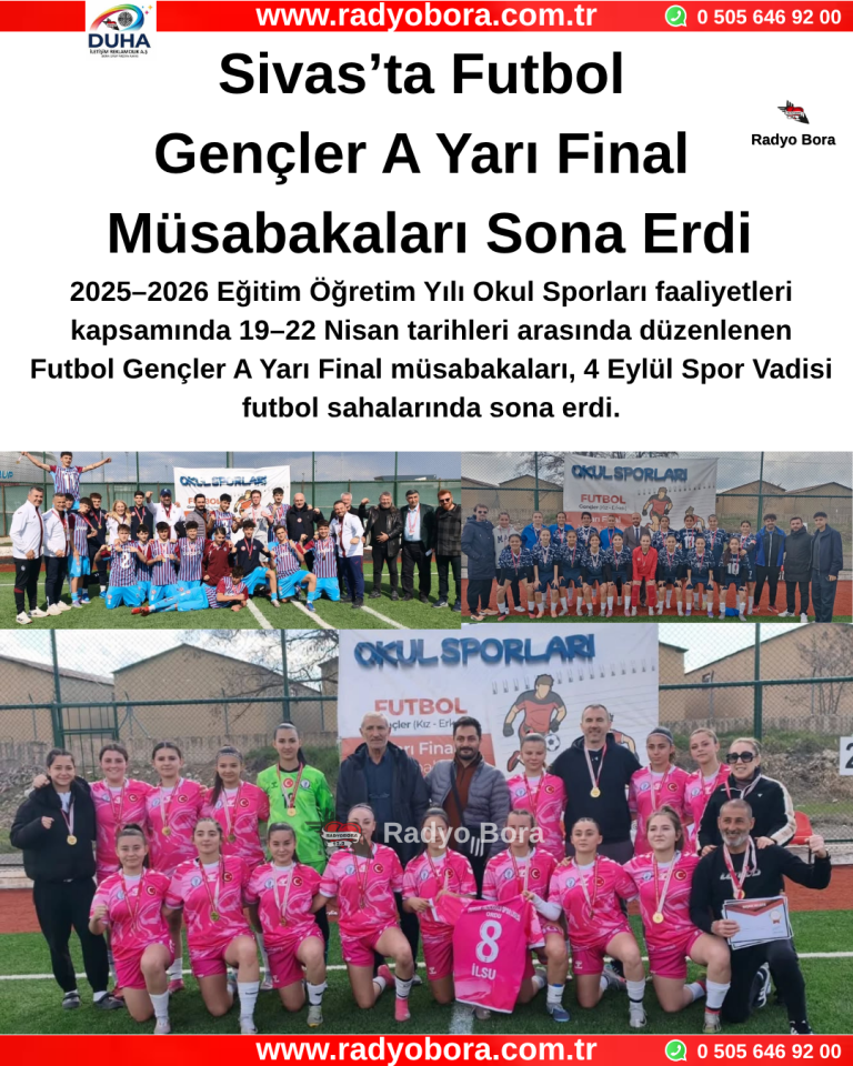 Sivas’ta Futbol Gençler A Yarı Final Müsabakaları Sona Erdi Radyo Bora