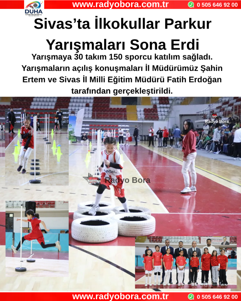 Sivas’ta İlkokullar Parkur Yarışmaları Sona Erdi Radyo Bora