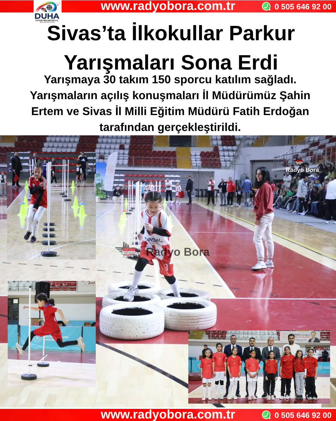 Sivas’ta İlkokullar Parkur Yarışmaları Sona Erdi Radyo Bora