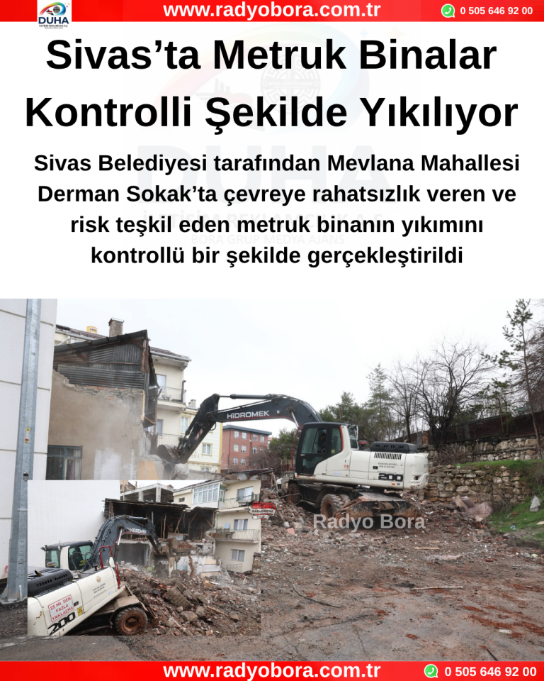 Sivas’ta Metruk Binalar Kontrolli Şekilde Yıkılıyor Radyo Bora