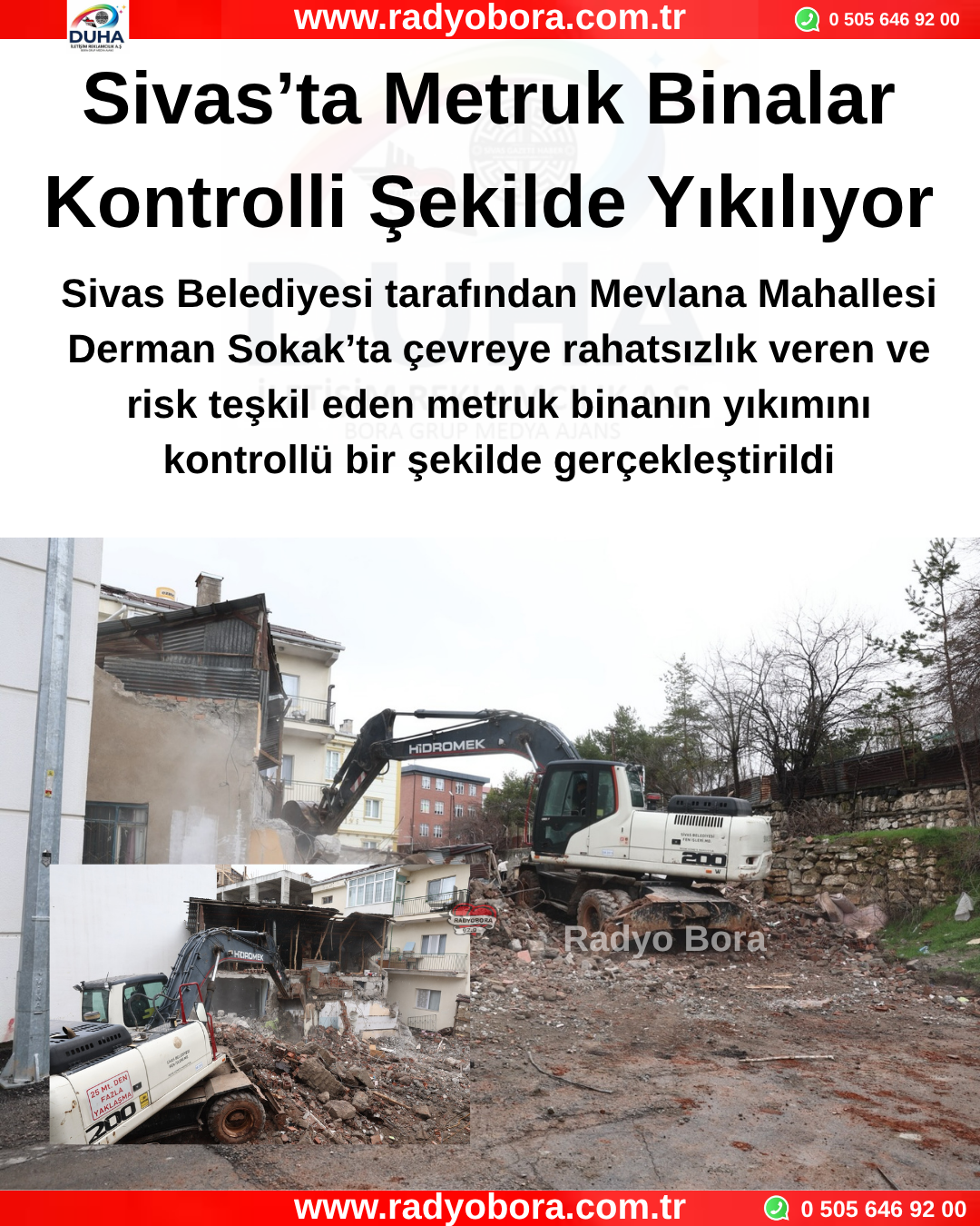 Sivas’ta Metruk Binalar Kontrolli Şekilde Yıkılıyor Radyo Bora