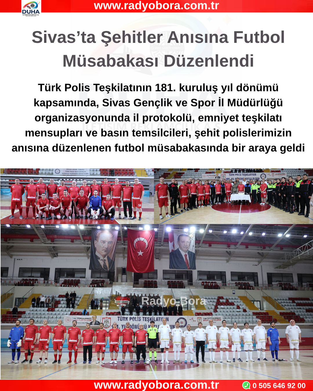 Sivas’ta Şehitler Anısına Futbol Müsabakası Düzenlendi radyo bora