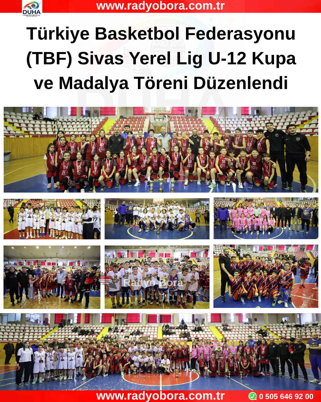 Türkiye Basketbol Federasyonu (TBF) Sivas Yerel Lig U-12 Kupa ve Madalya Töreni Düzenlendi radyo bora