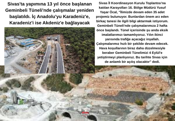 Yılan Hikayesine Dönen Geminbeli Tüneline Son Tarih Verildi 4 Eylülde Trafiğe Açılacak..... Radyo Bora
