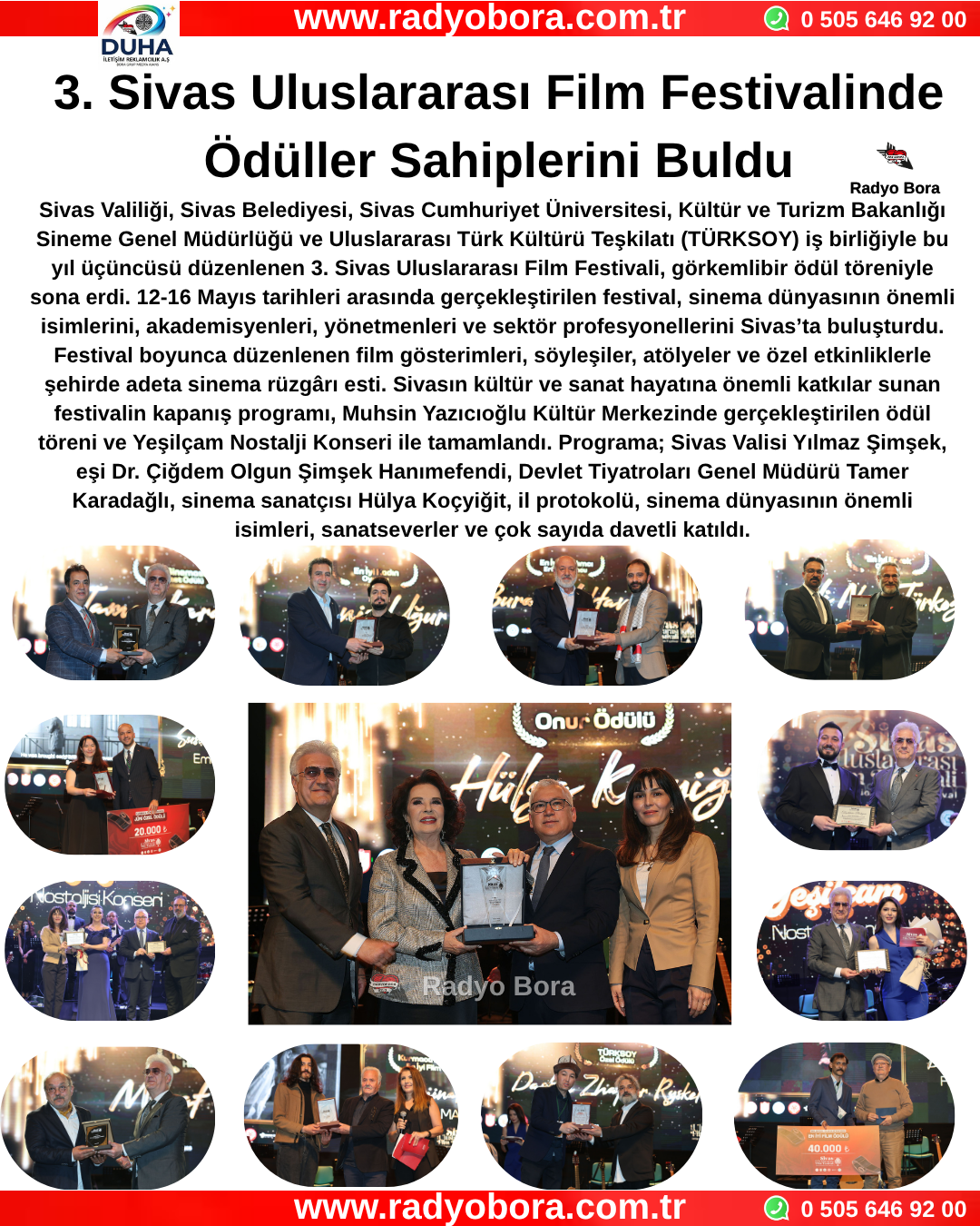 3. Sivas Uluslararası Film Festivalinde Ödüller Sahiplerini Buldu Radyo Bora