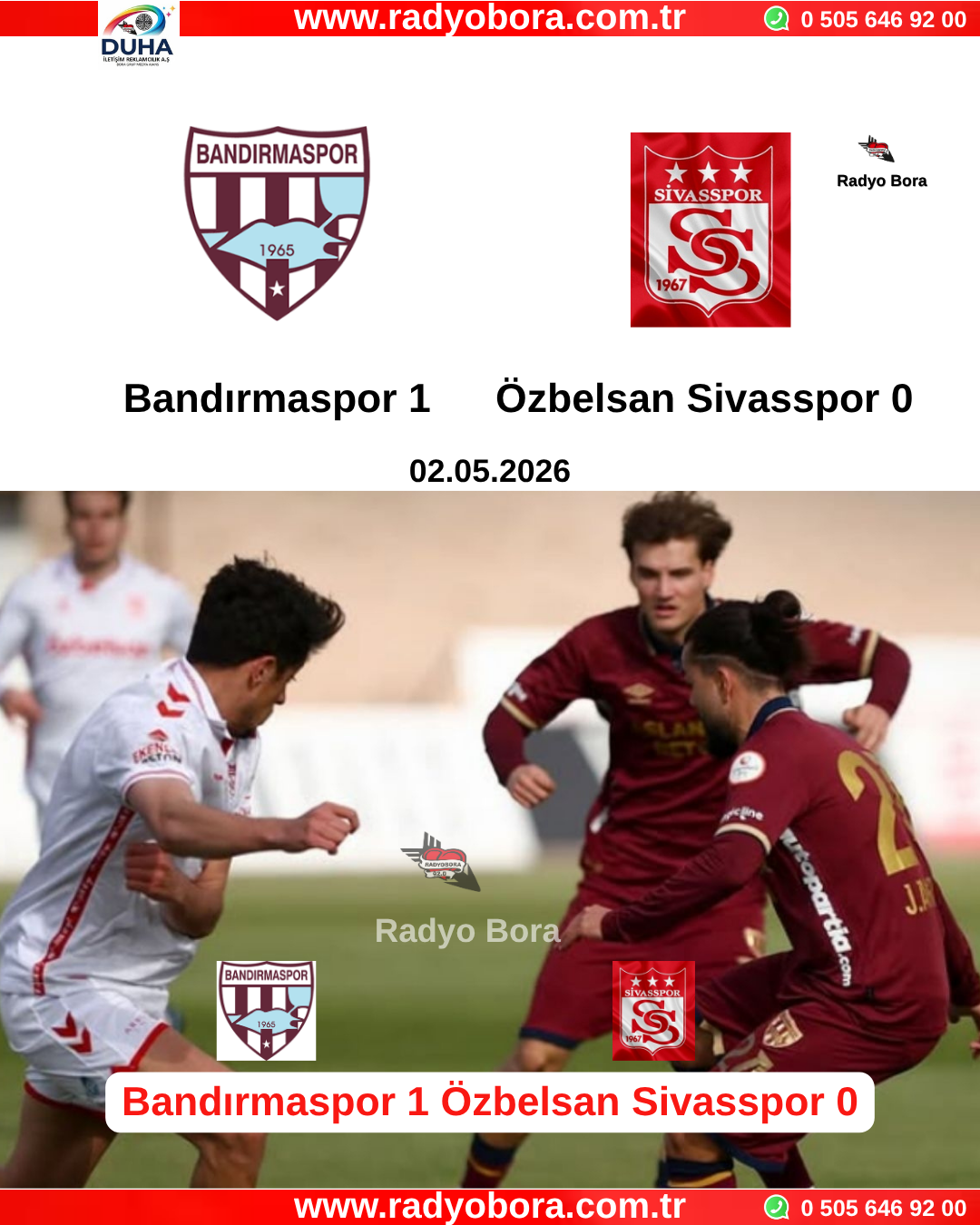Bandırmaspor 1 Özbelsan Sivasspor 0 Radyo Bora