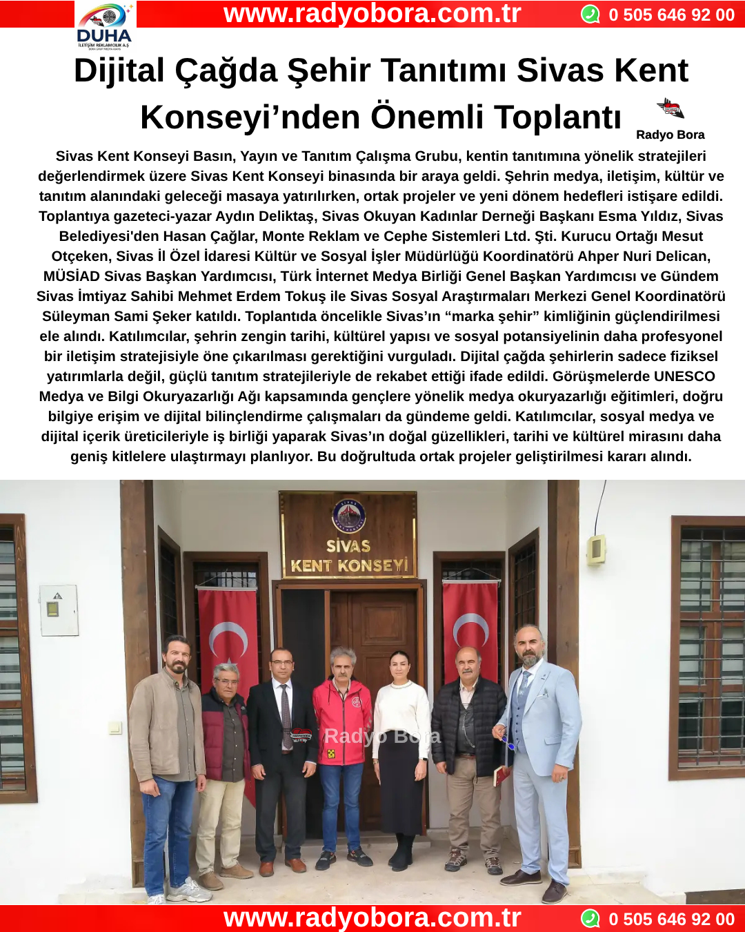 Dijital Çağda Şehir Tanıtımı Sivas Kent Konseyi’nden Önemli Toplantı Radyo Bora