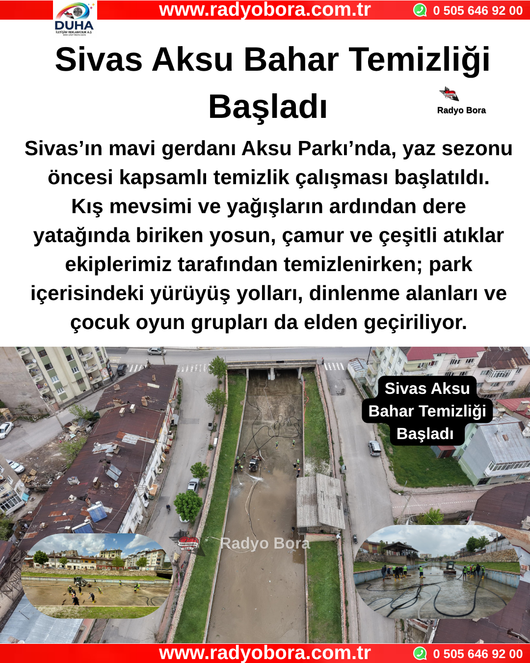 Sivas Aksu Bahar Temizliği Başladı  Radyo Bora