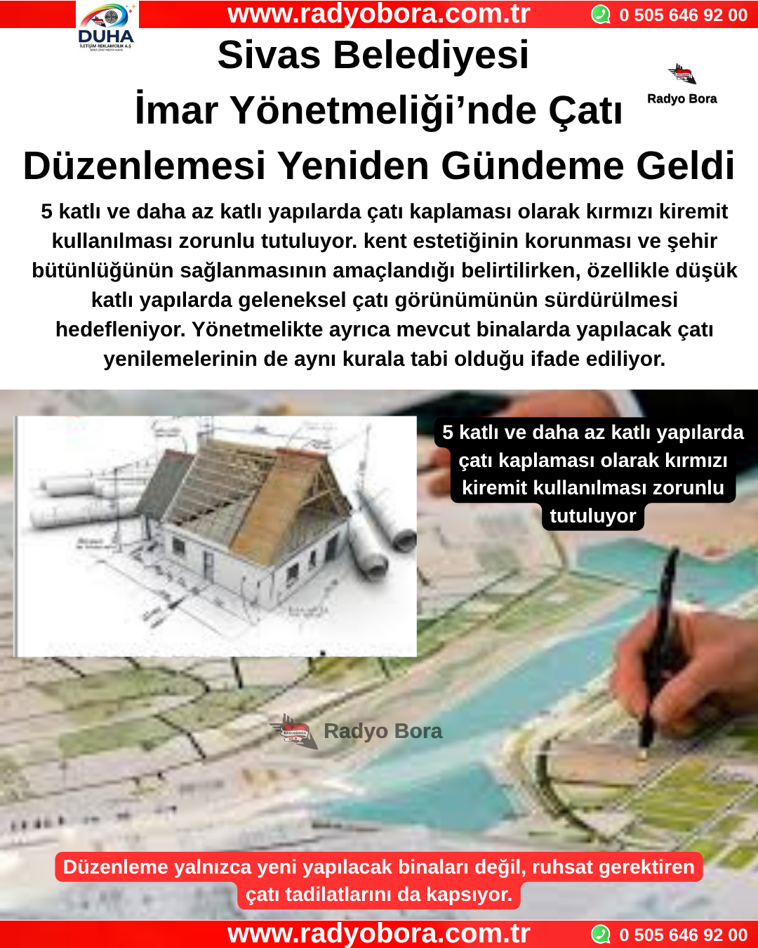 Sivas Belediyesi İmar Yönetmeliği’nde Çatı Düzenlemesi Yeniden Gündeme Geldi Radyo Bora