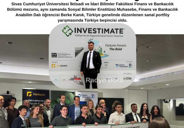 Sivas Cumhuriyet Üniversitesi Sanal Portföy Yarışmasında Türkiye Beşinciliği Radyo Bora
