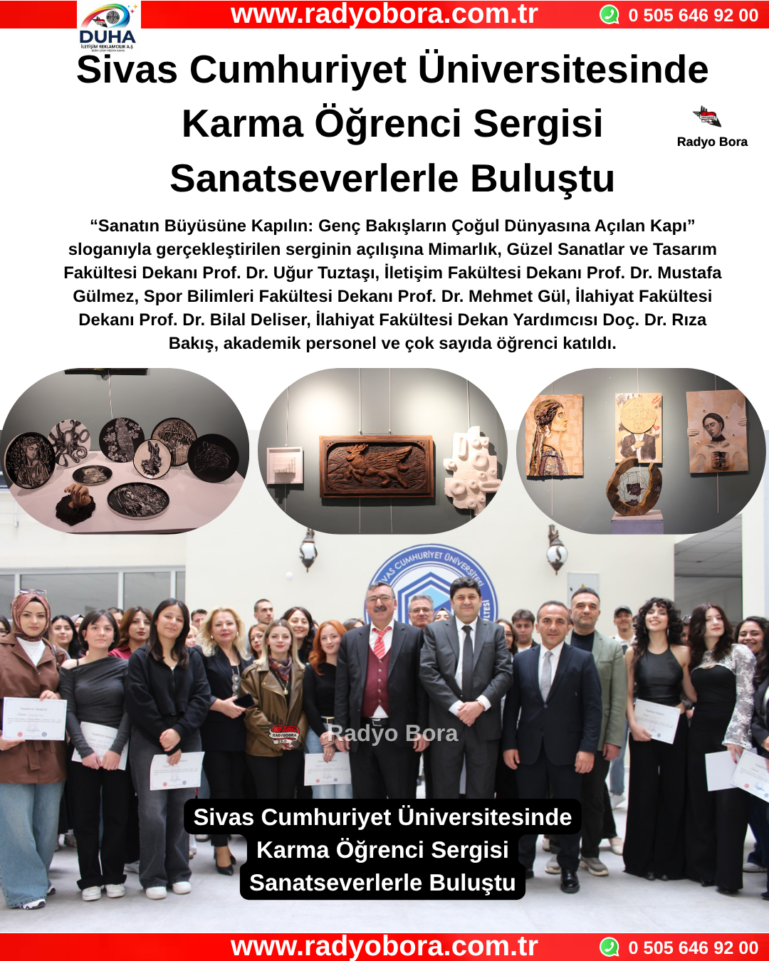 Sivas Cumhuriyet Üniversitesinde Karma Öğrenci Sergisi Sanatseverlerle Buluştu Radyo Bora