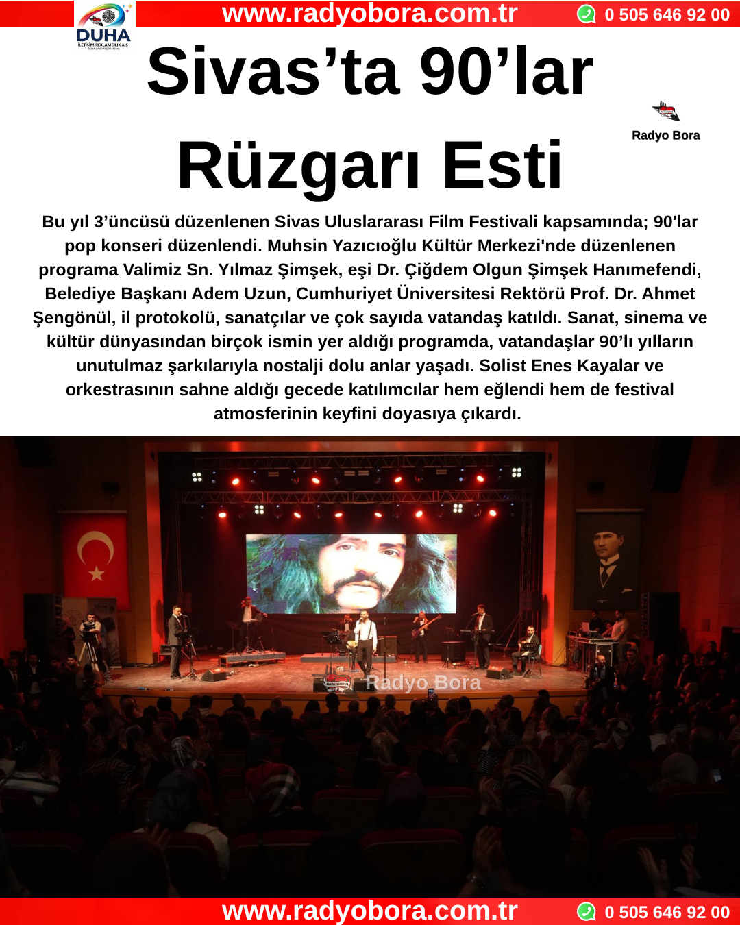 Sivas’ta 90’lar Rüzgarı Esti Radyo Bora