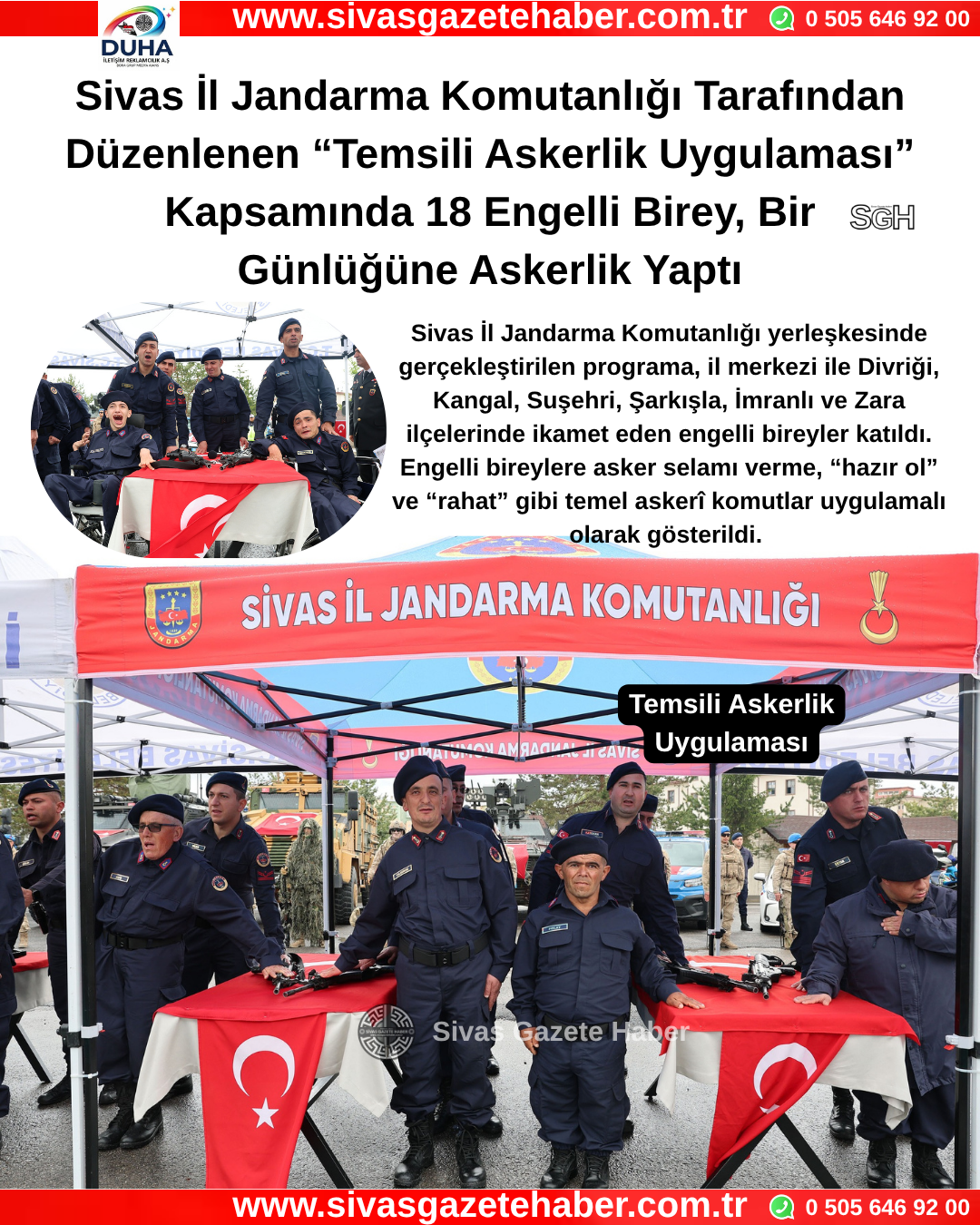 Sivas'ta Temsili Askerlik Uygulaması  Sivas Gazete Haber