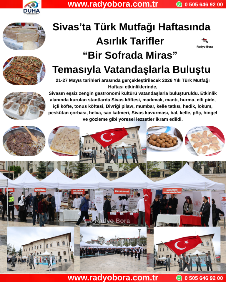 Sivas’ta Türk Mutfağı Haftasında Asırlık Yemekler Sergilendi Radyo Bora