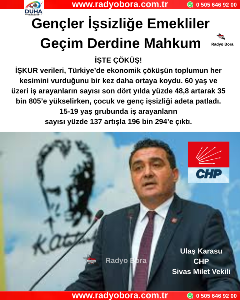 Ulaş Karasu - Gençler İşsizliğe Emekliler Geçim Derdine Mahkum Radyo Bora