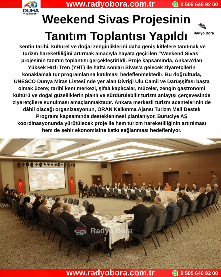 Weekend Sivas Projesinin Tanıtım Toplantısı Yapıldı Radyo Bora