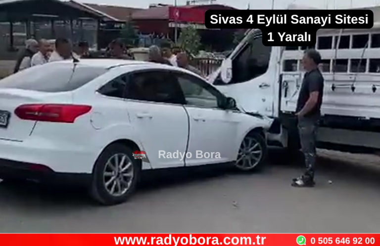 Sivas 4 Eylül Sanayi  Sitesinde Araba Kazası 1 Yaralı Radyo Bora