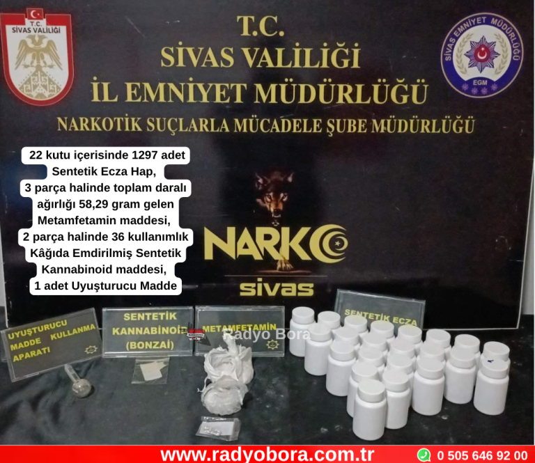 Sivas’ta Uyuşturucu’dan 7 Şahış Yakalandı Radyo Bora (2)