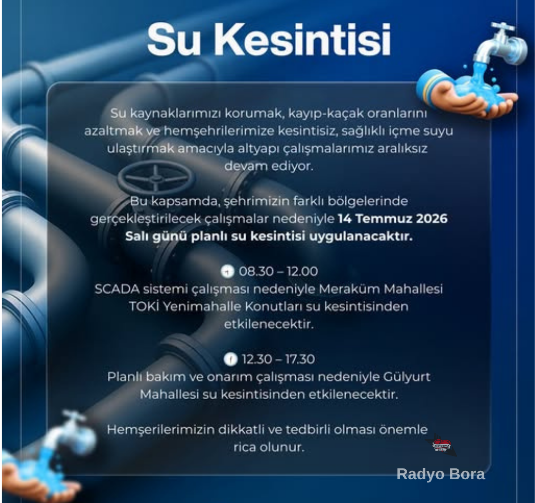 Sivas’ta Su Kesintesi Radyo Bora