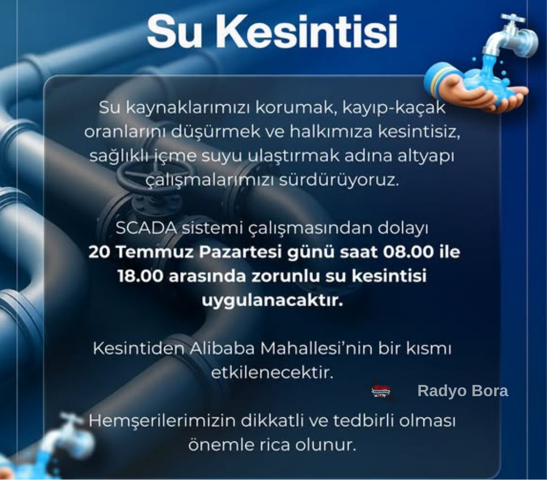 Sivas’ta Su Kesintisi Radyo Bora