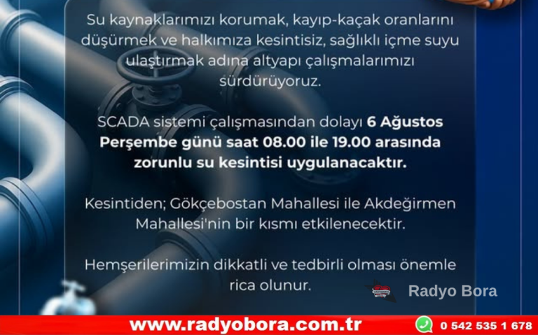 Sivas’ta Su Kesintisi Radyo Bora
