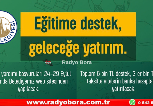 Sivas’ta Dar Gelirli Ailelerin Üniversite Öğrencilerine 7 Bin TL Eğitim Desteği Radyo Bora