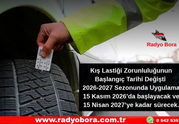 Araç Sahipler Dikkat ..! Kış Lastiği Tarihi Değişti  Radyo Bora