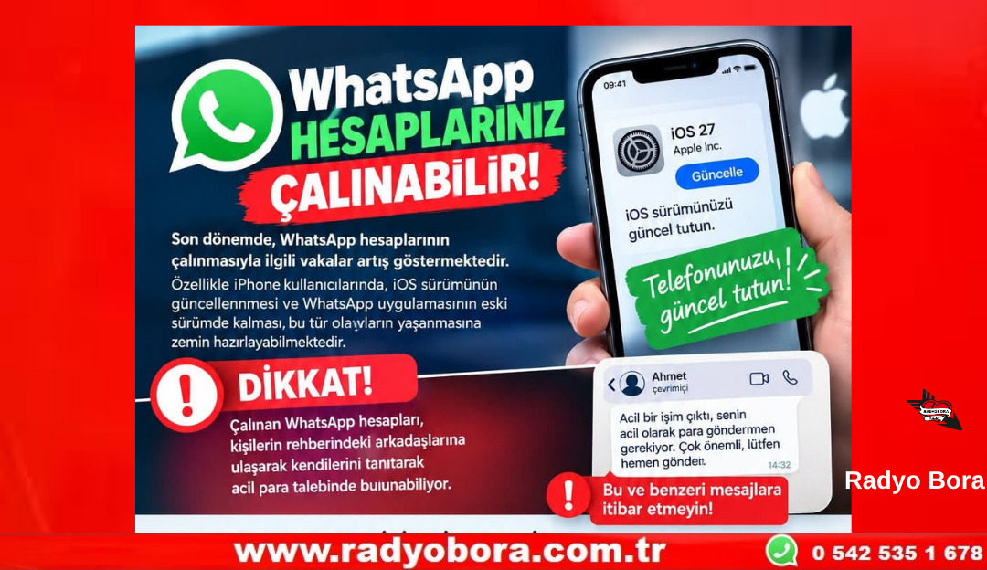 DİKKAT ..! WhatsAap HESABINIZ ÇALINABİLİR Telefonunuzu Güncel Tutun Radyo Bora