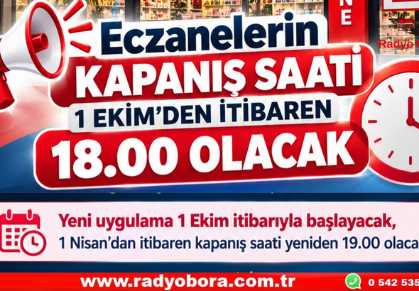 Eczanelerin Çalışma Saatlerinde Mevsimsel Düzenlemeye Gidildi Radyo Bora