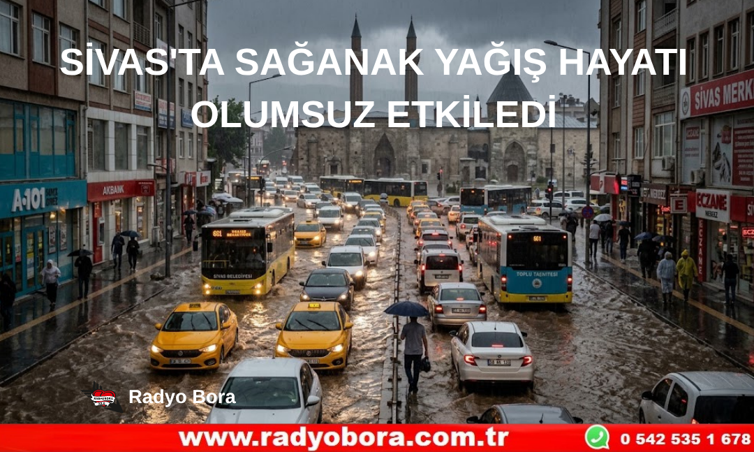 SİVAS'TA SAĞANAK YAĞIŞ HAYATI OLUMSUZ ETKİLEDİ Radyo Bora