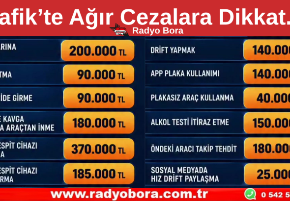 Trafik’te Ağır Cezalara Dikkat...! Radyo Bora